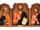 Christ between St. Peter and St. James Major, by Cimabue, c.1270 - Andrew W. Mellon Collection